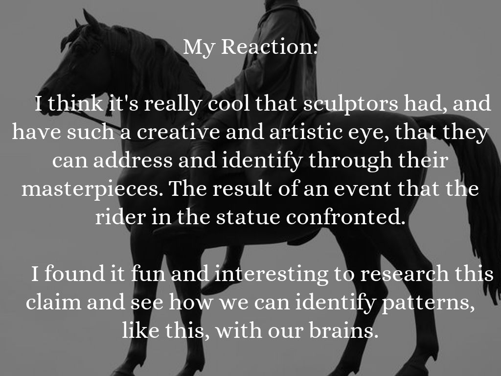 Meaning of the Equestrian Statue by Frankie Sperka