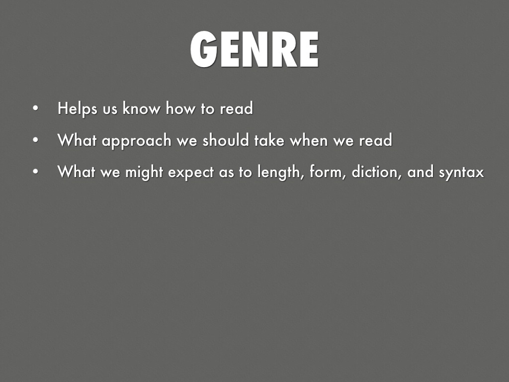 Identifying Genre by William Ryan