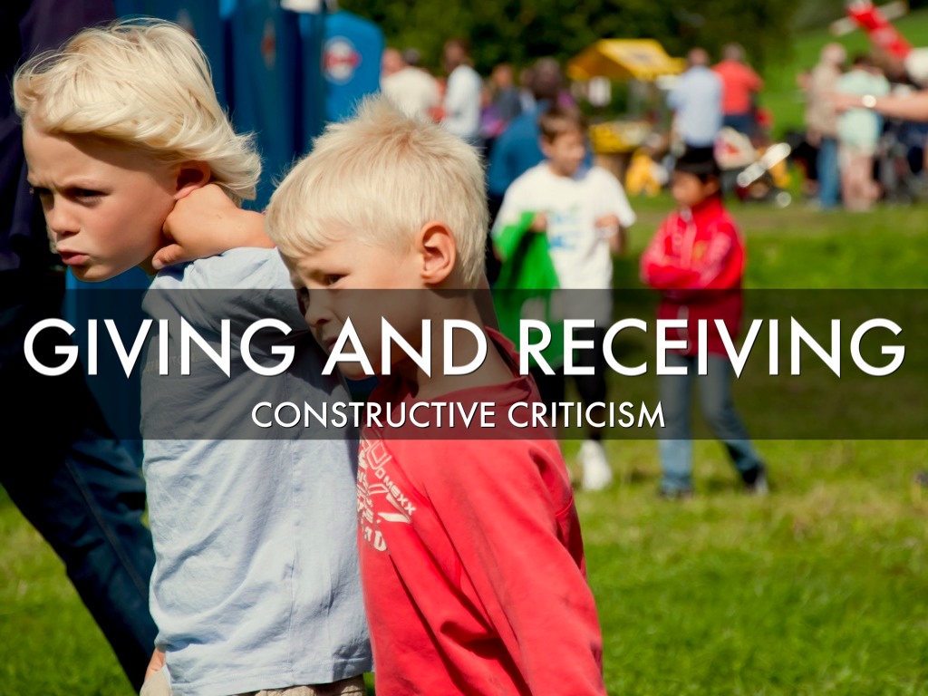Constructive Criticism At Its Best! 