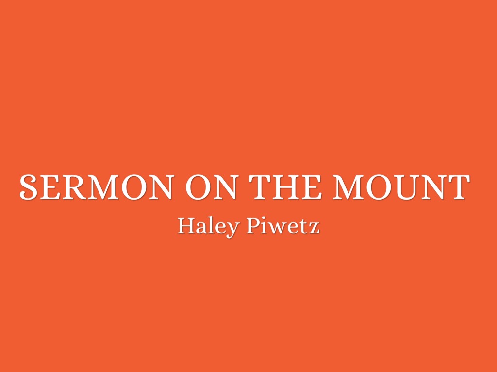 Sermon On The Mount