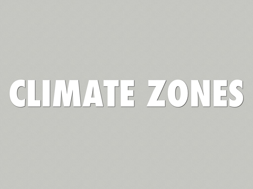 Climate Zones