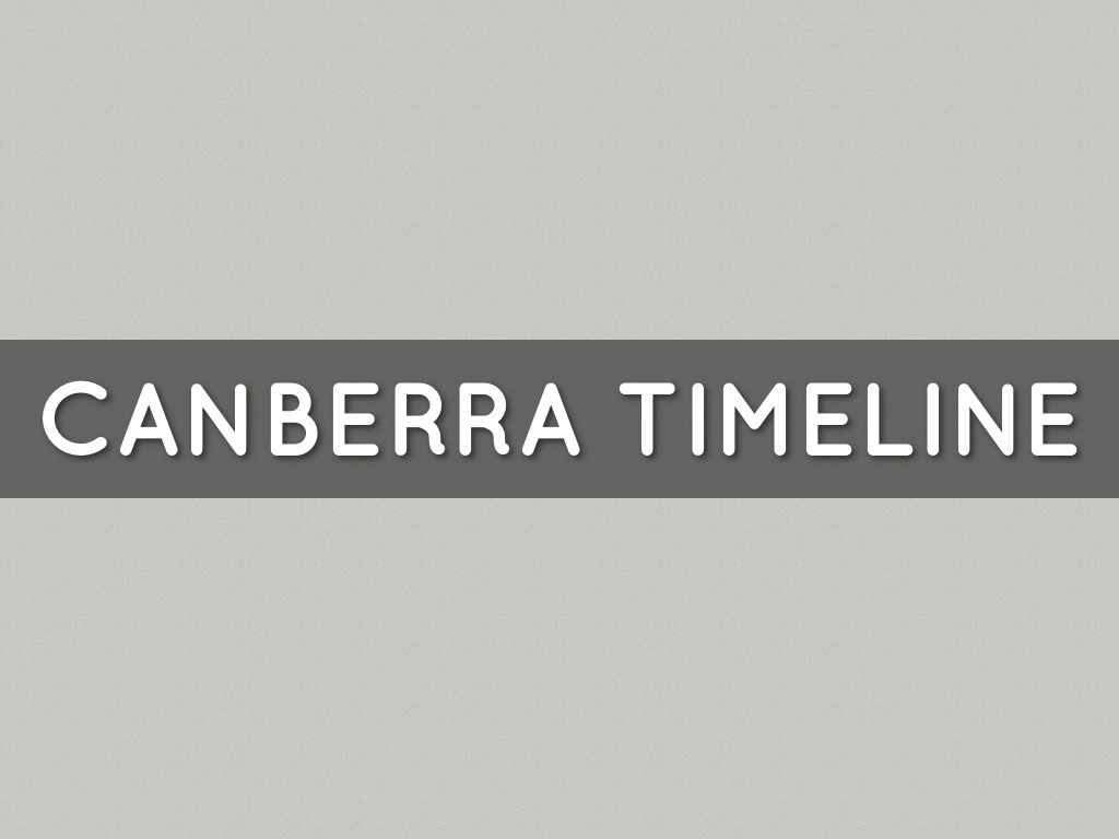 Timeline For Canberra.