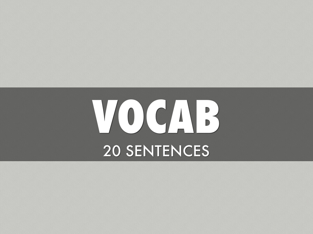 20 sentences