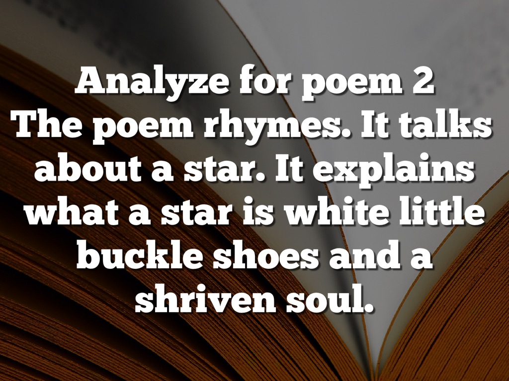 Poem Presentation By Esther Perez