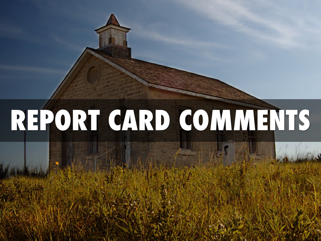 Report Card Comments