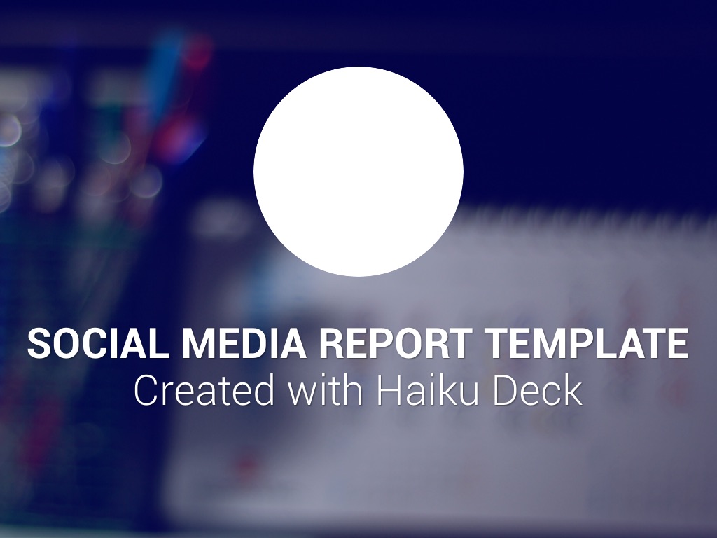 Copia di Social Media Report Template
