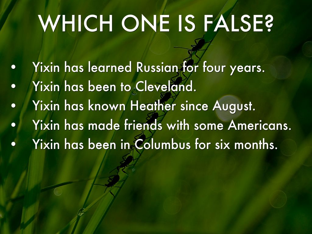 Copy of WHICH ONE IS FALSE?