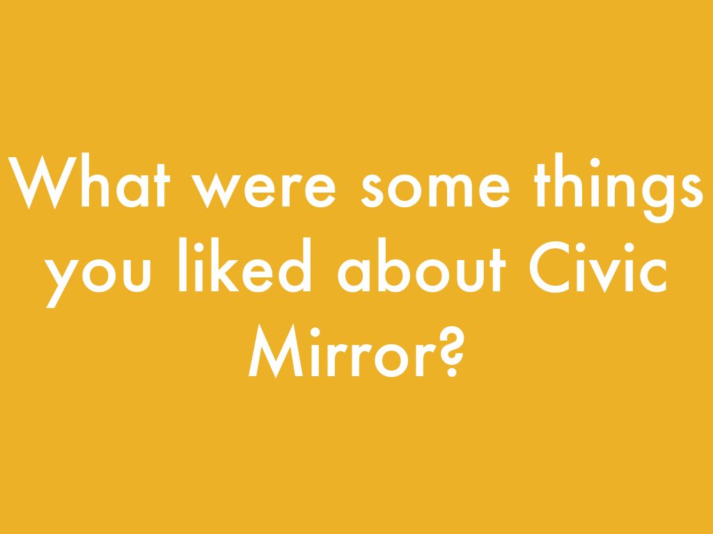 Civic Mirror Conclusion by Robert Green