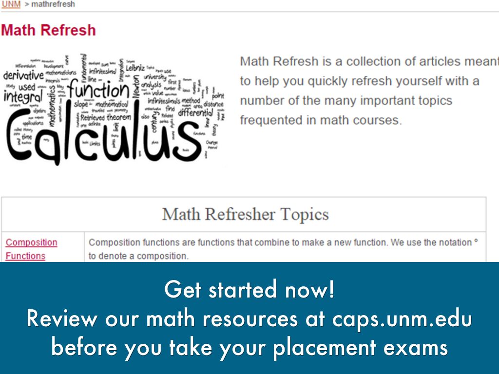 2015 CAPS NSO Presentation by UNM CAPS