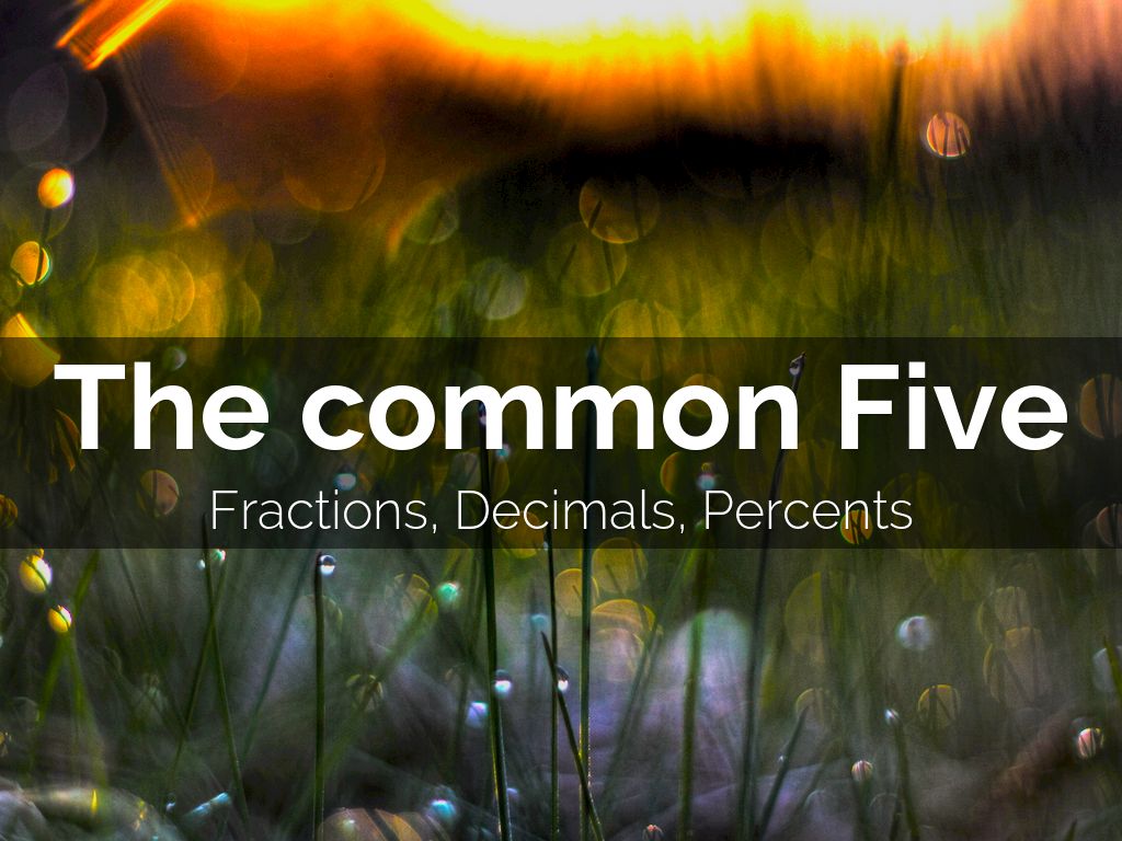 Copy of The common Five