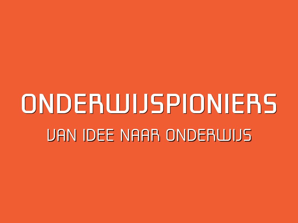 Onderwijspioniers