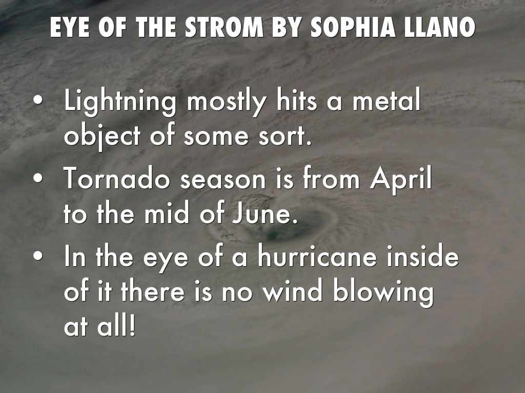 Eye of the Storm by Sophia Llano