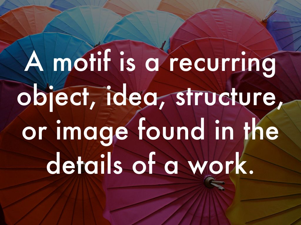 Literary Motif (and leitmotifs) by rkuitems