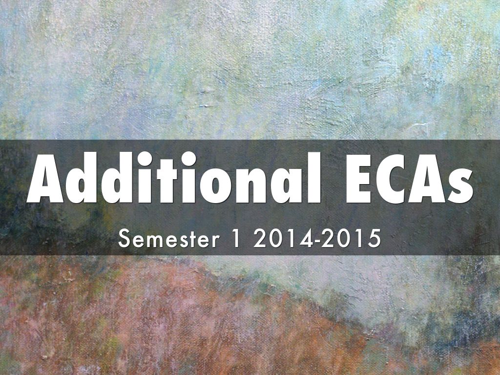 Additional ECAs