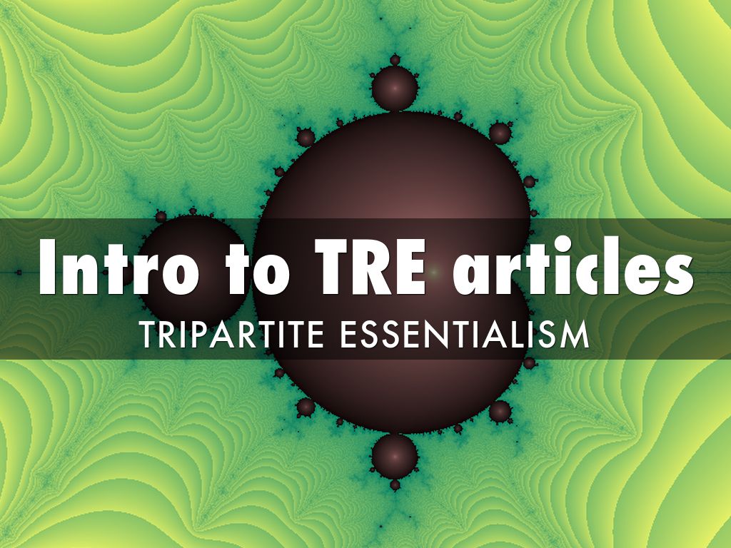 Intro to TRE articles