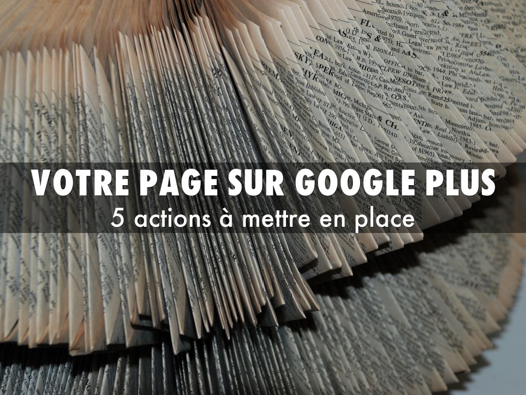 Votre page sur Google Plus