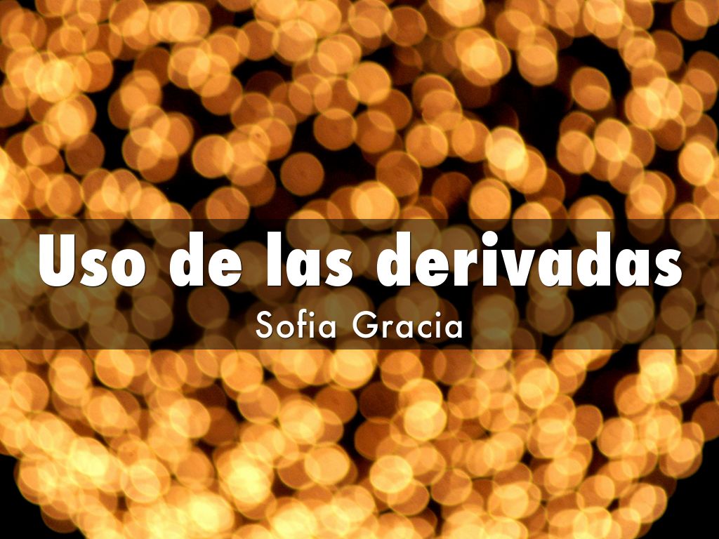 Uso de las derivadas