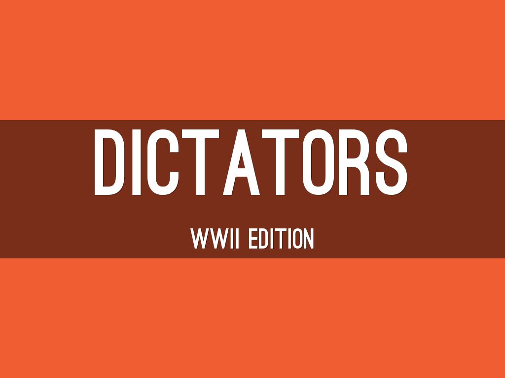 Dictators