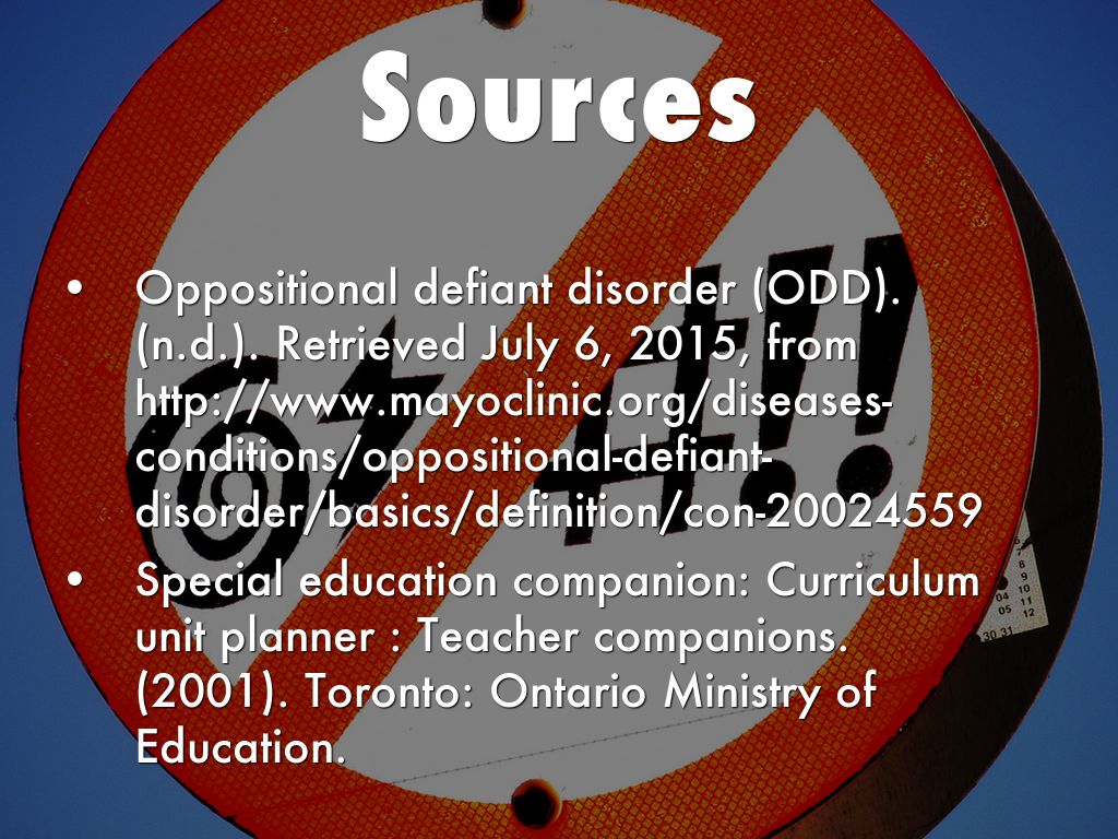 oppostional defiant disorder oppostional defiant disorder