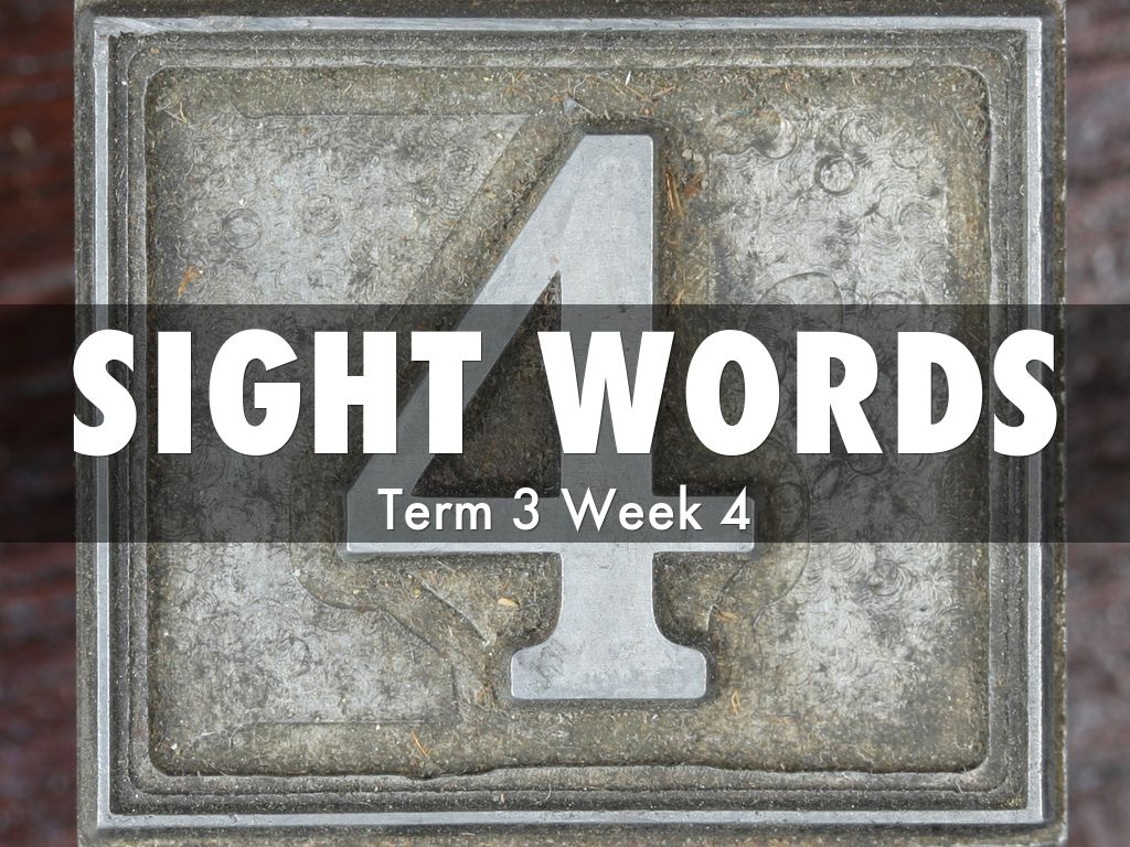 Sight words
