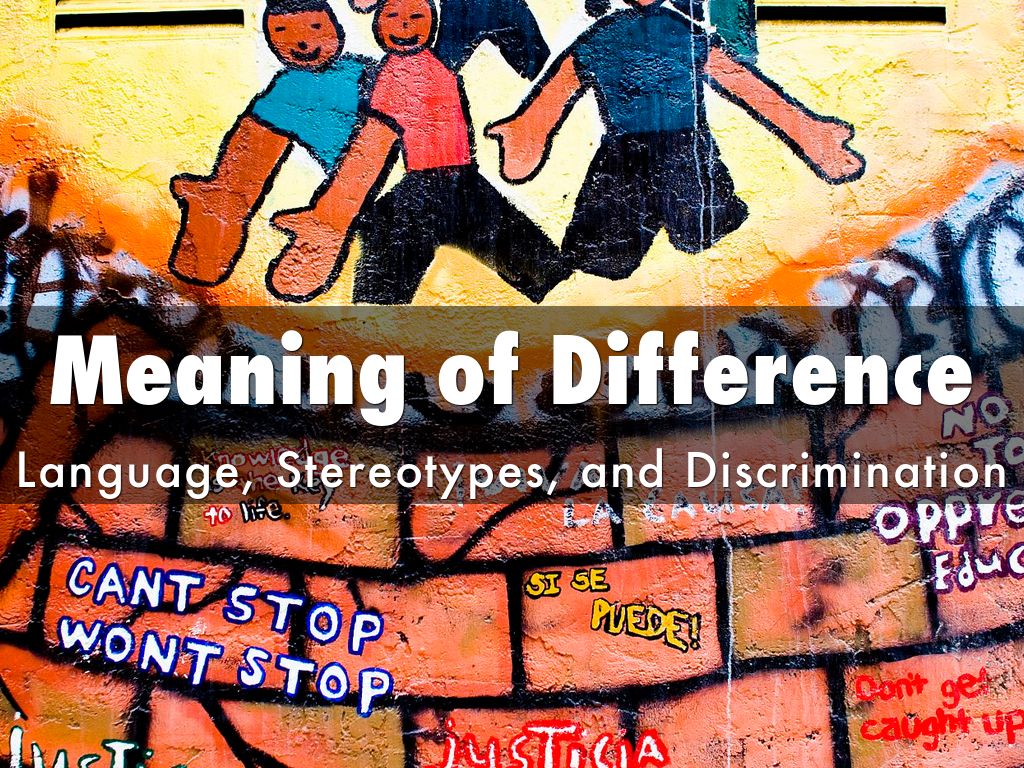 That Represents Differences SLWK 311: The Meaning of Difference in Daily Life