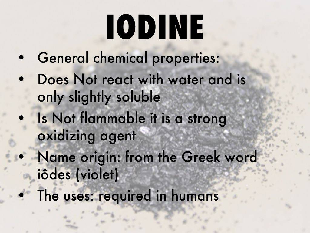 properties of iodine