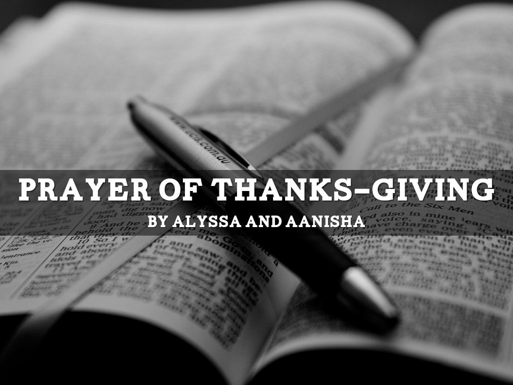 Prayer Of Thanks-giving