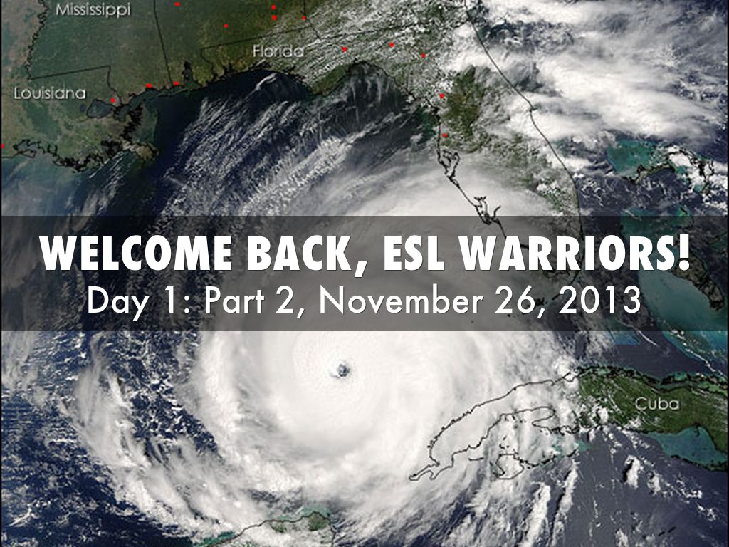 Welcome Back, ESL Warriors!