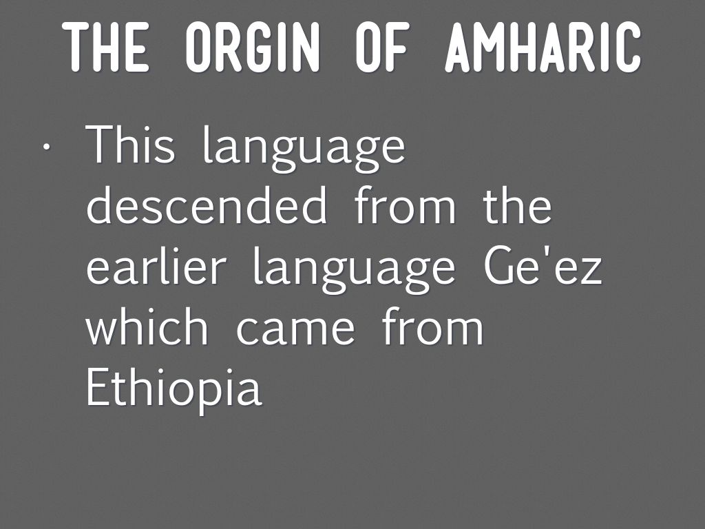 Amharic by Ashley Hammer