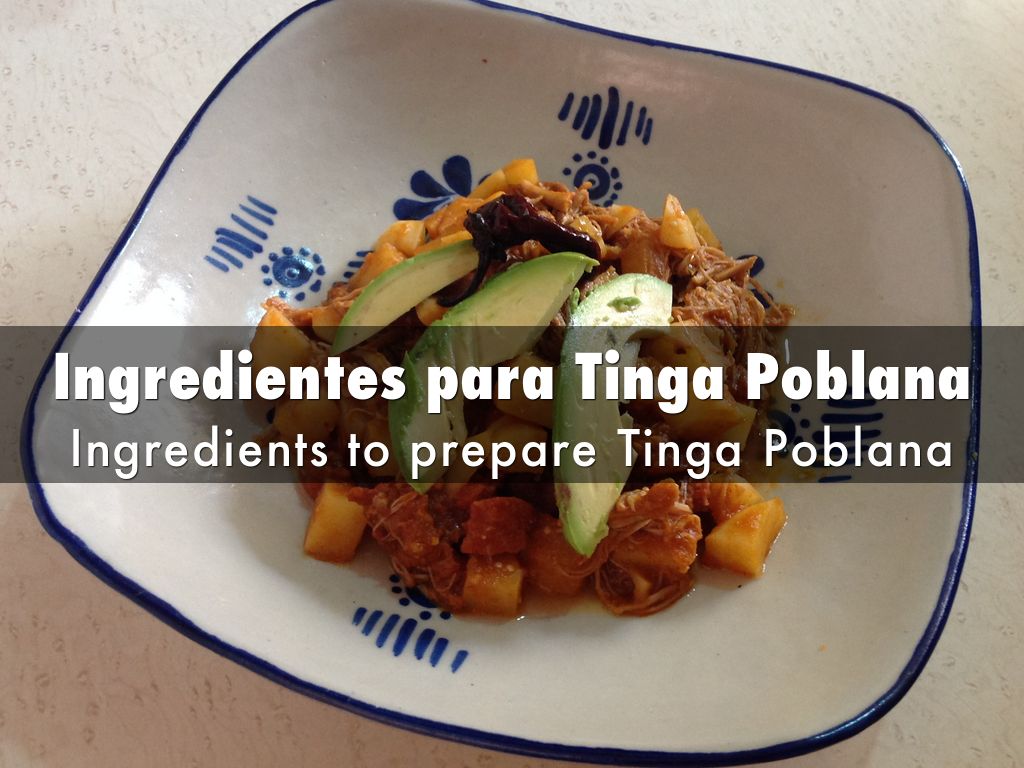 Ingredientes para Elaborar Tinga Poblana