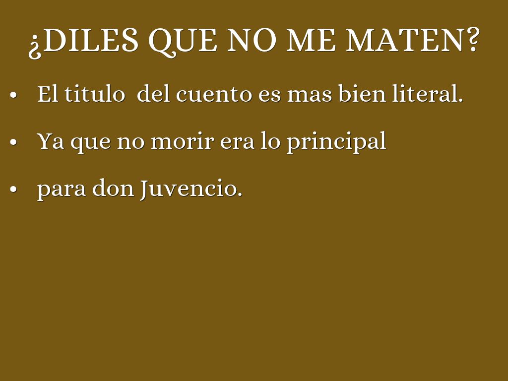 Diles Que No Me Maten By Maria Dy