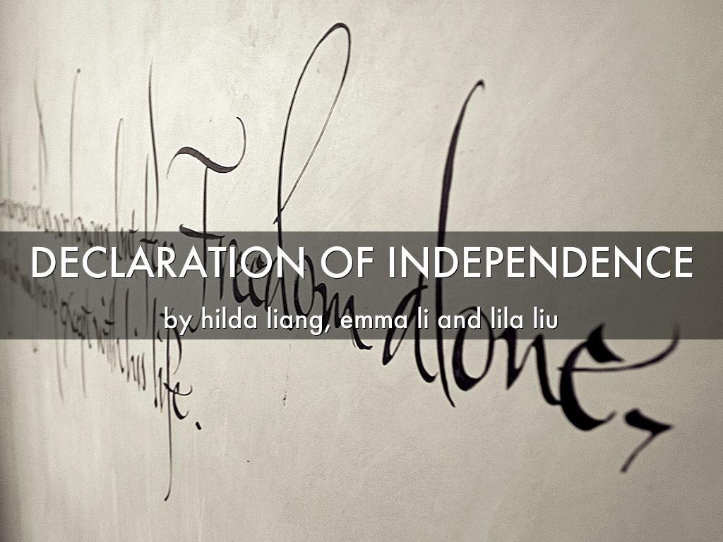 DECLARATION OF INDEPENDENCE