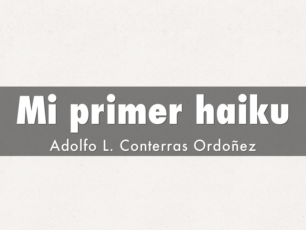 Mi primer haiku