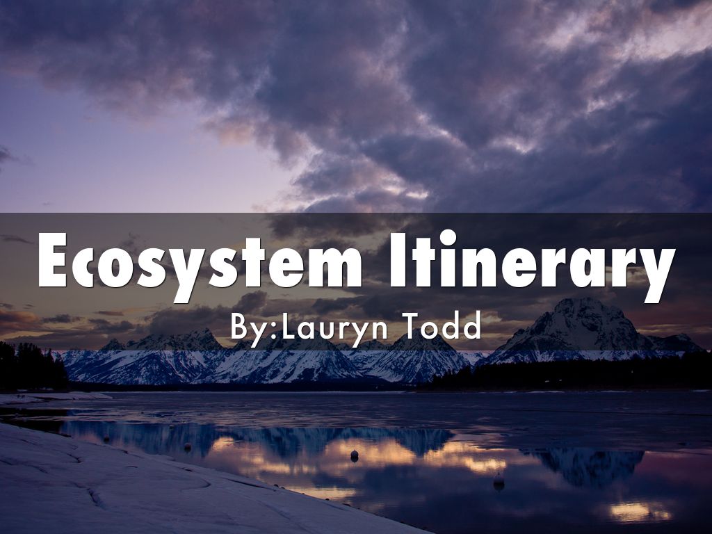 Ecosystem Itinerary