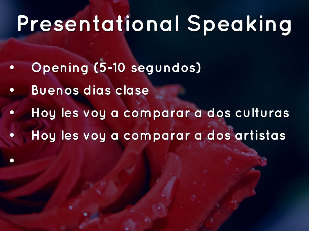 Presentational Speaking