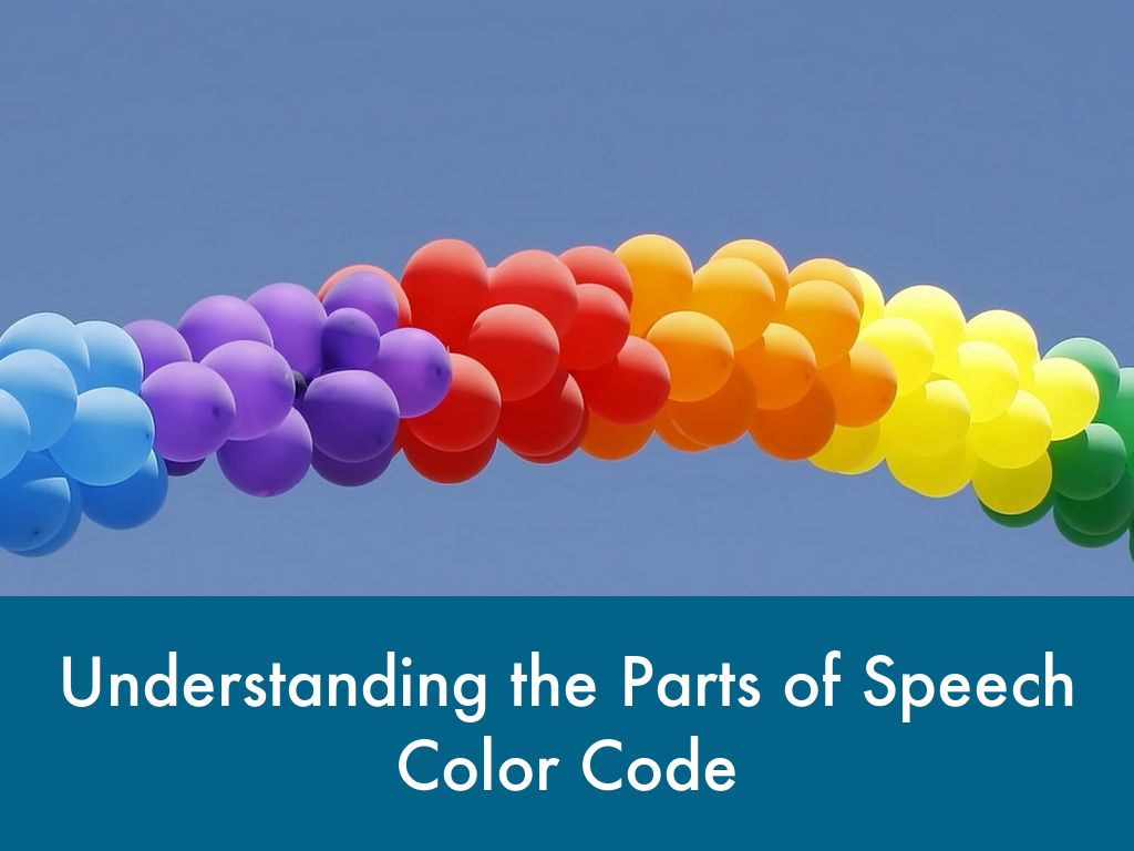 Parts of Speech Color Coding by Jennifer Ohana