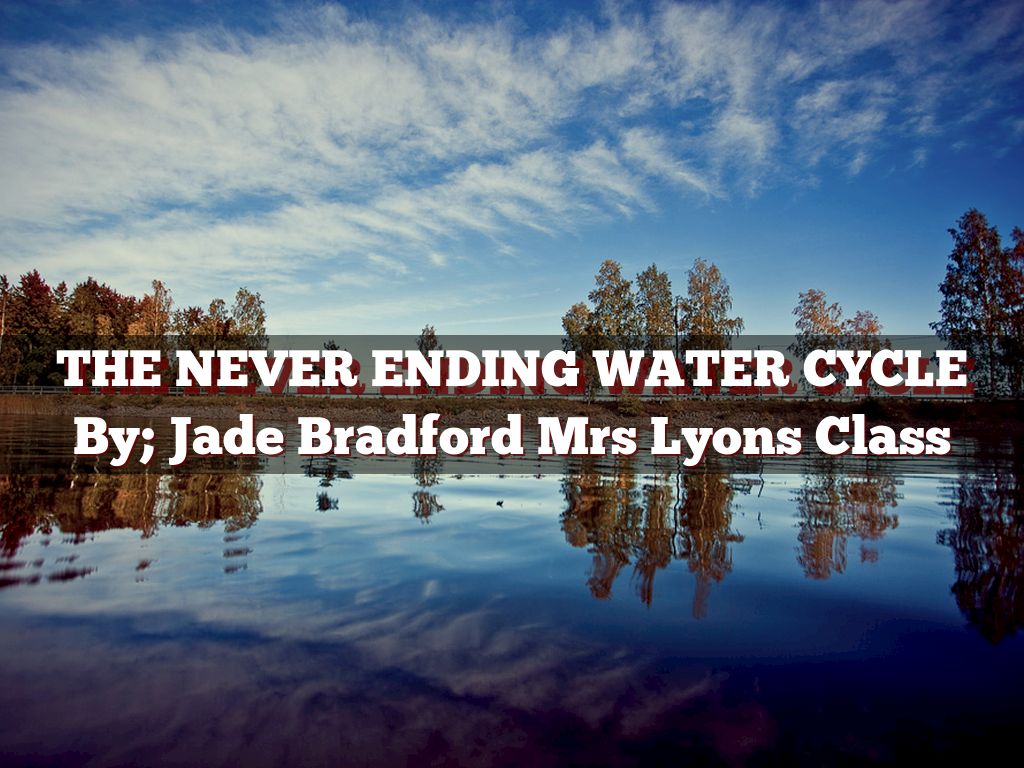 THE NEVER ENDING WATER CYCLE