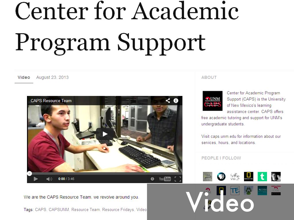 CAPS Creating Content by UNM CAPS