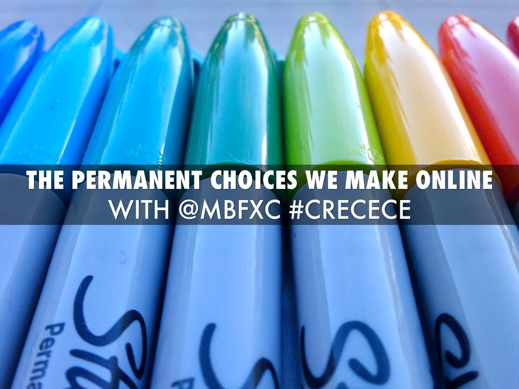 The Permanent Choices We Make Online:
