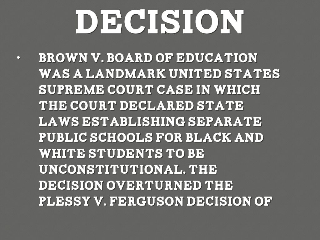 In brown v board of education the supreme court ruled that quizlet best sale