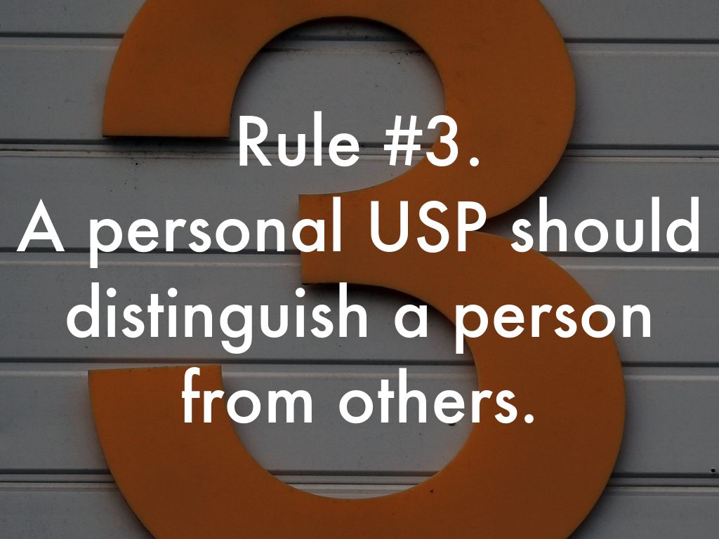 The importance of a Personal Unique Selling Proposition