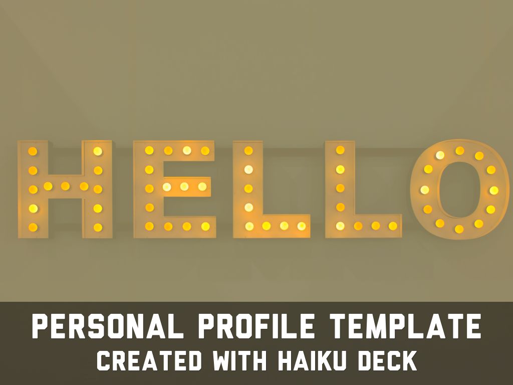 Kopie von Personal Profile Template