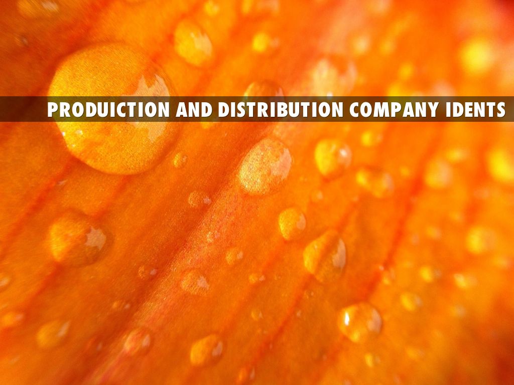 Produiction and distribution company idents