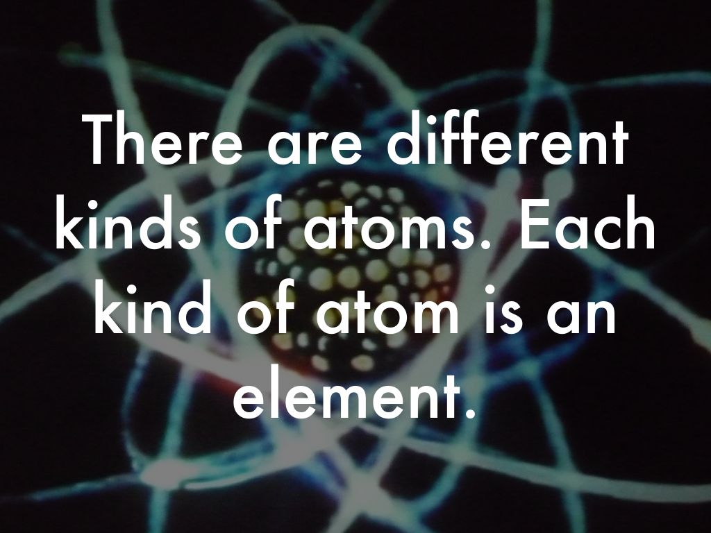 Atoms and Elements by Steven Sarnie