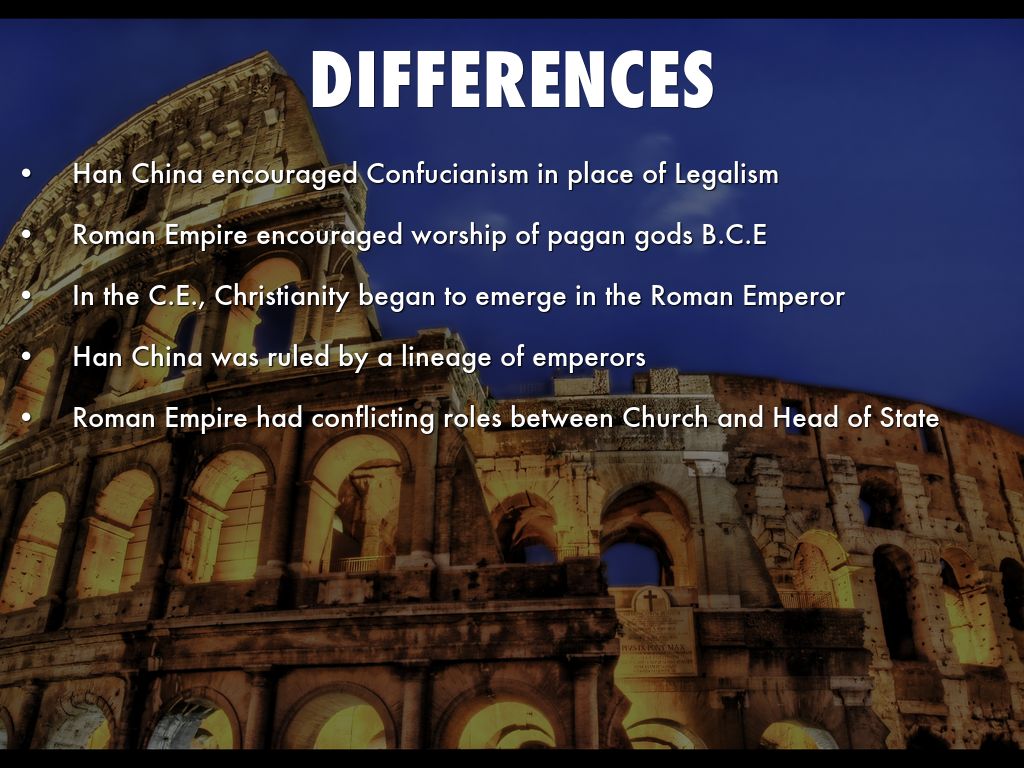 Differences Between The Roman Empire And The Han Dynasty