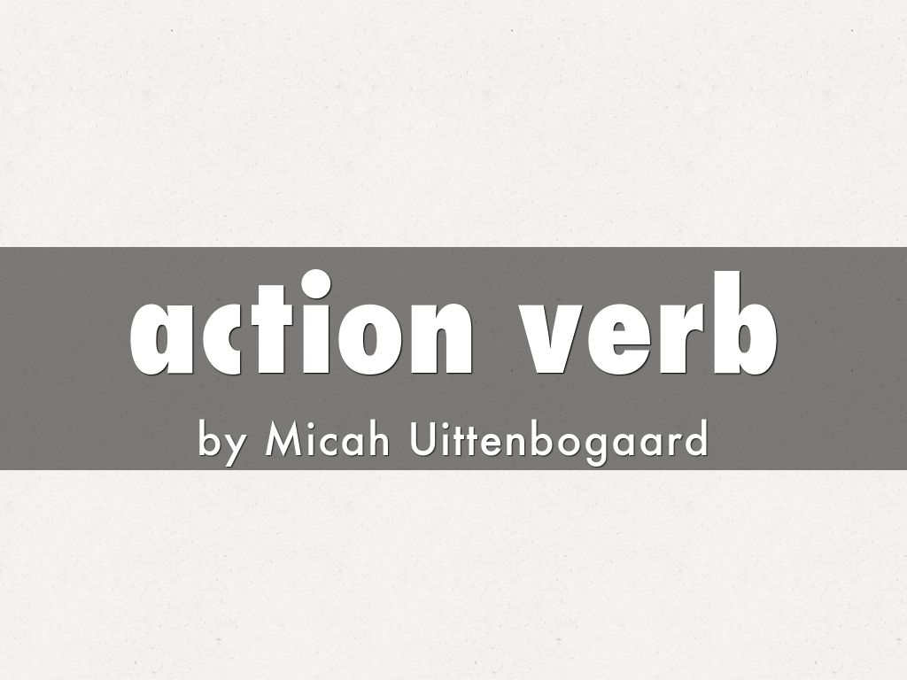 action verb