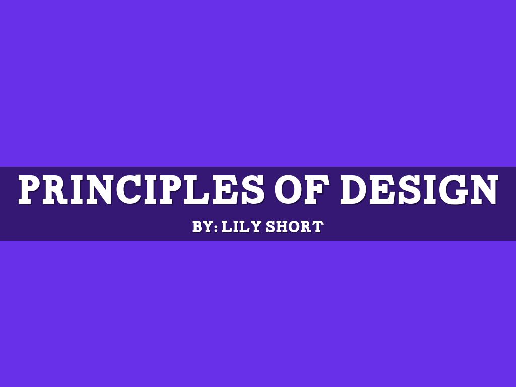 Principles Of Design