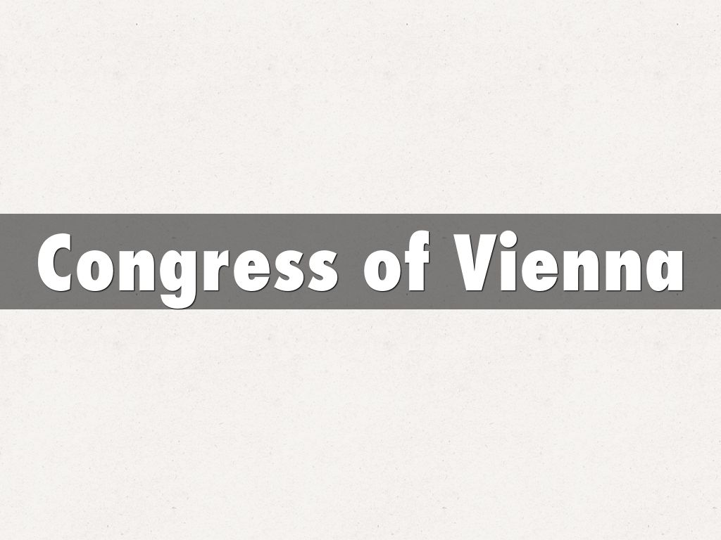 Congress of Vienna