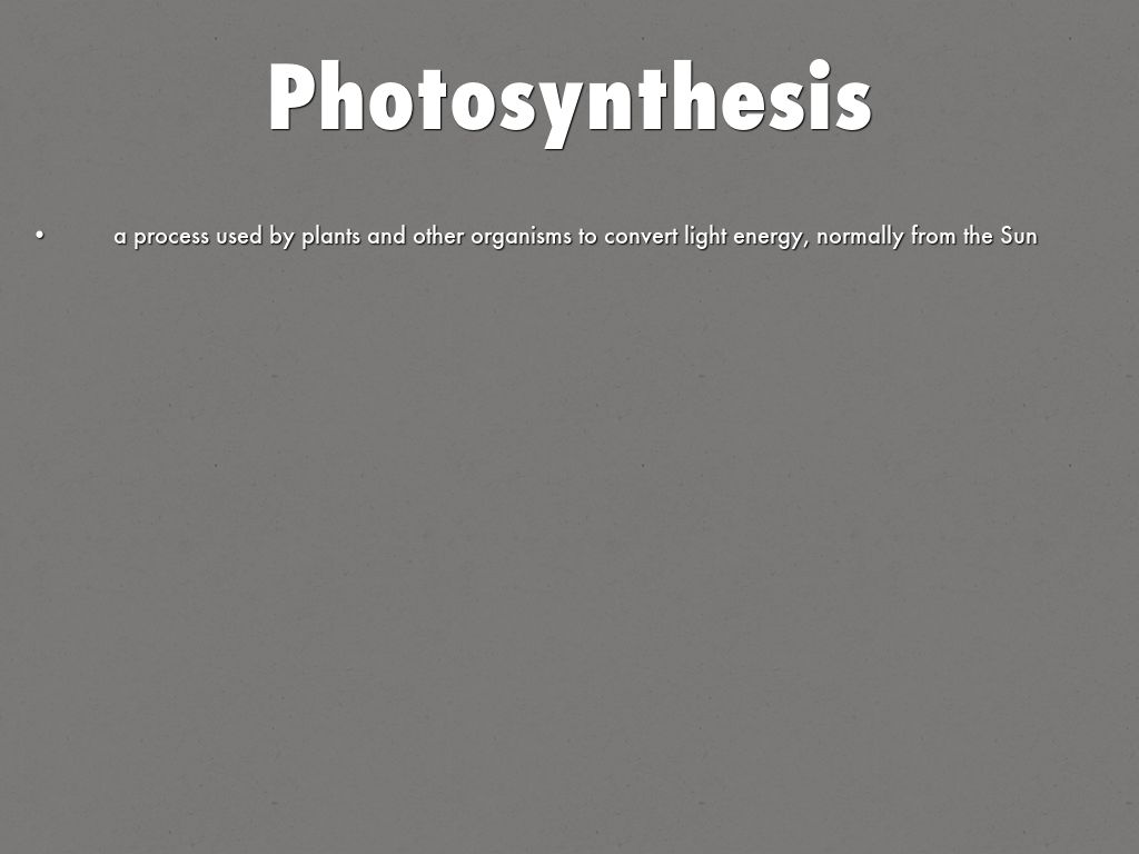 Photosynthesis