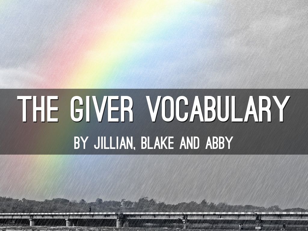 The Giver Vocabulary